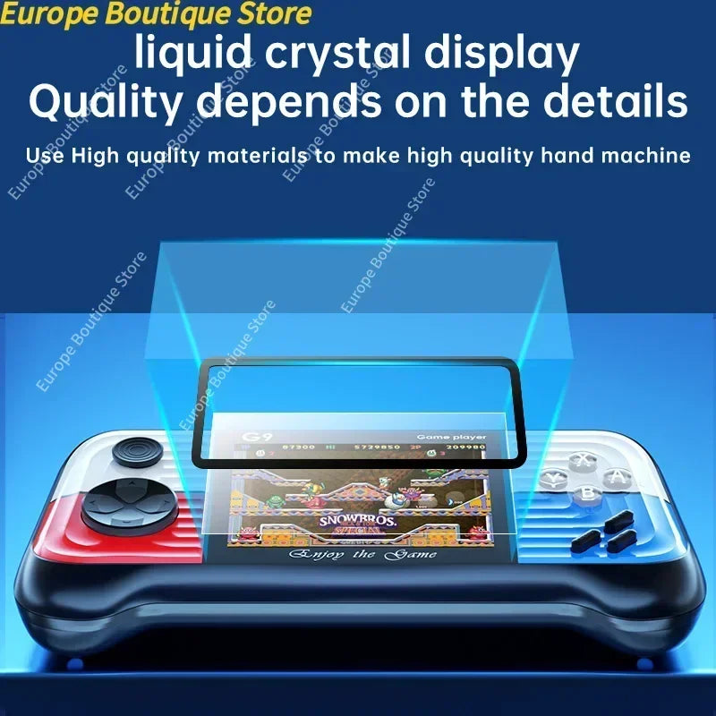3 Colors Mini Handheld Game Player With 666 Games G9 3 Inch Screen
