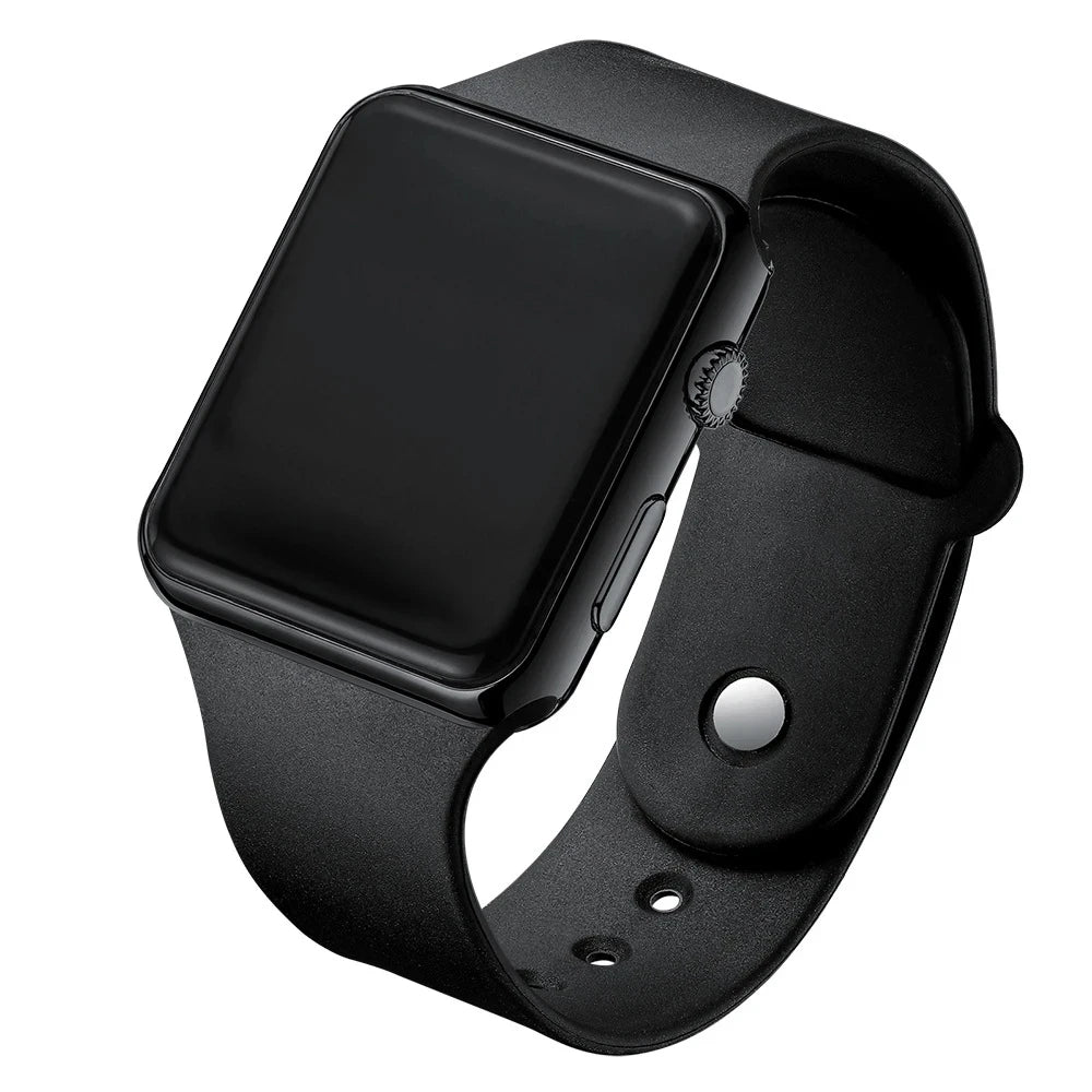 New Fashion Women Men Square LED Digital Watch Students
