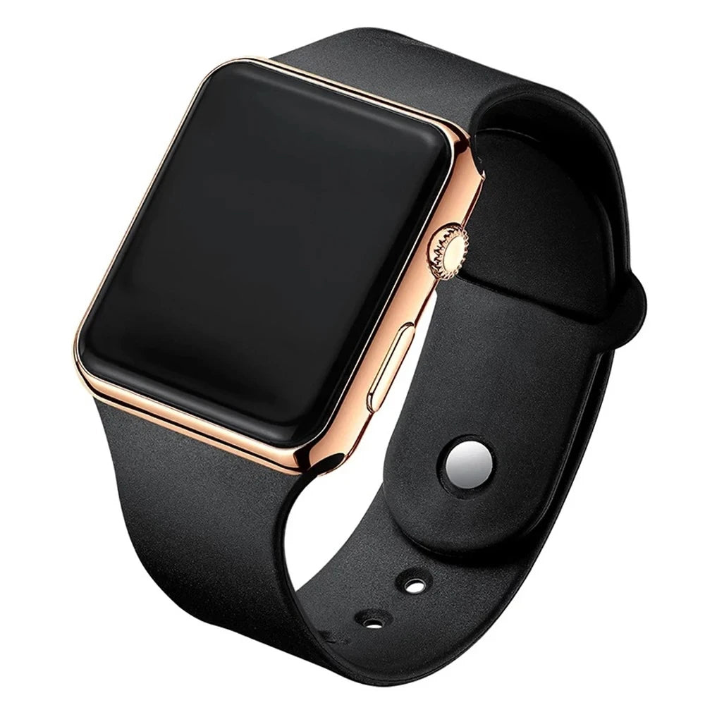 New Fashion Women Men Square LED Digital Watch Students