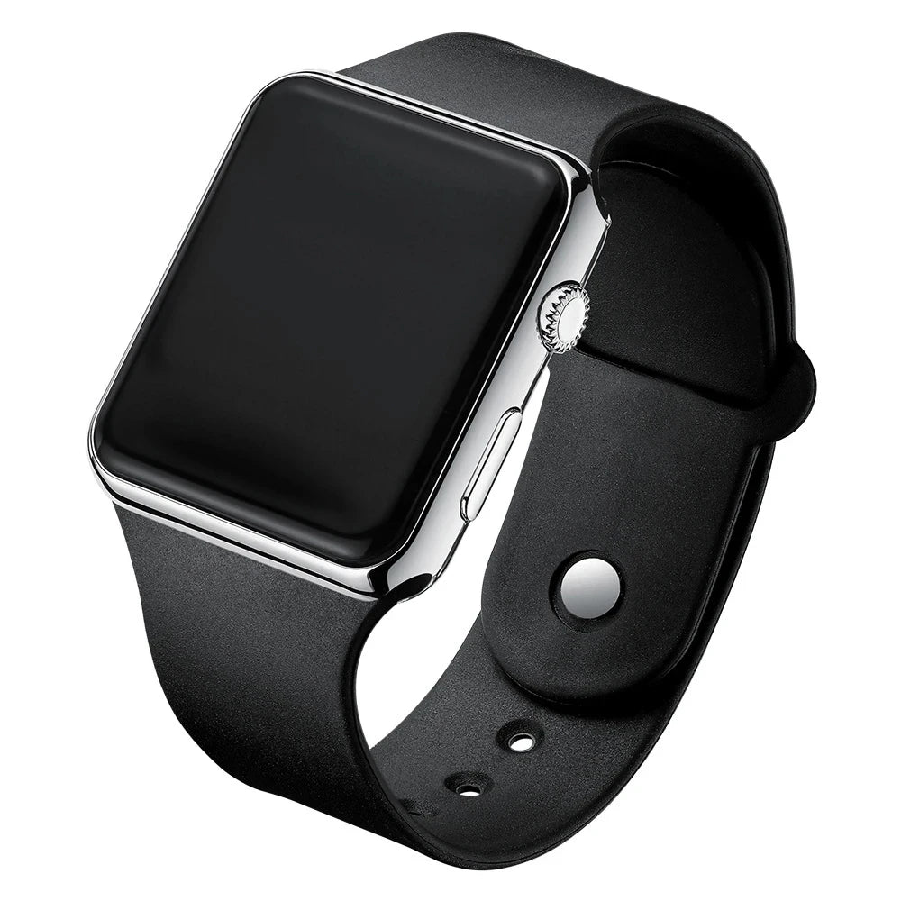 New Fashion Women Men Square LED Digital Watch Students