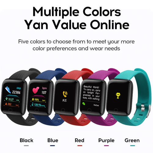 116plus Smart Watch Men and Women Full Touch Screen Sport Fitness